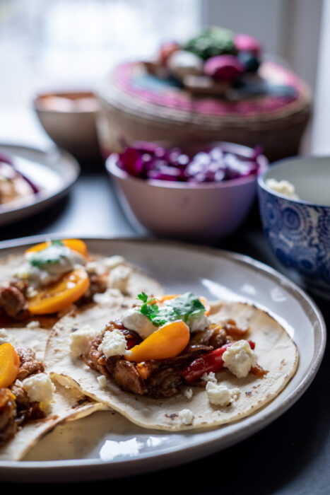 fajitas au poulet
