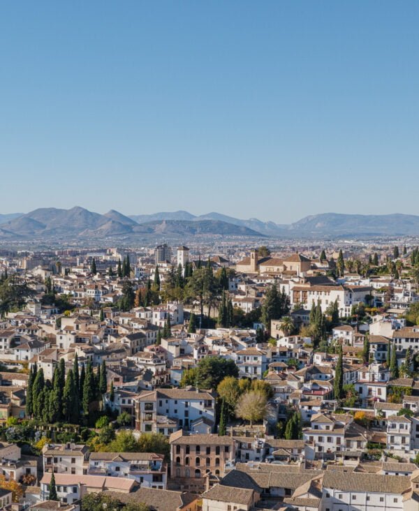Vue aérienne du quartier Albaicin de Grenade, Andalousie