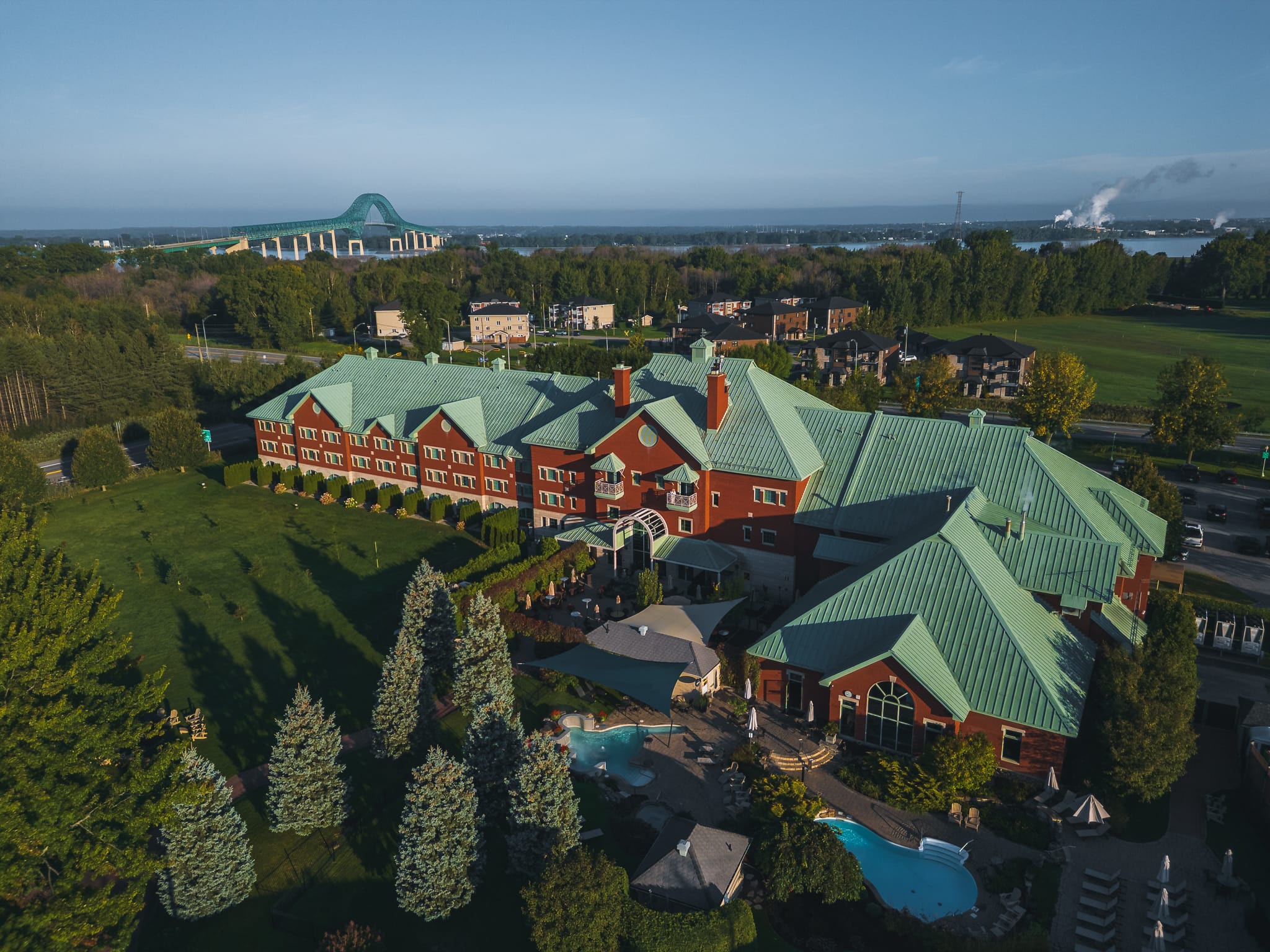 Vue de l'Auberge Godefroy, Centre-du-Québec